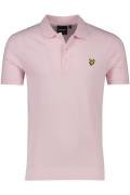 Lyle & Scott polo slim fit lichtroze katoen effen