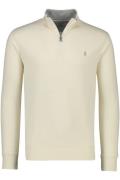 Polo Ralph Lauren trui opstaande kraag beige rits effen katoen-stretch...