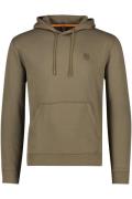 Hugo Boss sweater hoodie groen effen katoen Wetalk