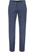 Gardeur chino katoen geruit donkerblauw modern fit