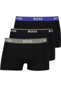 Hugo Boss boxershorts 3-pack zwart effen katoen