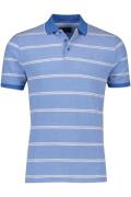 Portofino polo normale fit blauw gestreept katoen 3 knoops