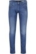 Replay jeans blauw effen denim zonder omslag