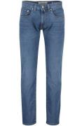 Pierre Cardin 5-pocket jeans Lyon blauw effen denim