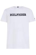 t-shirt Tommy Hilfiger wit ronde hals opdruk