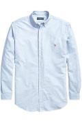 Polo Ralph Lauren overhemd effen blauw button-down