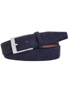 Profuomo riem suède marineblauw