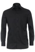 overhemd Casa Moda mouwlengte 7 normale fit zwart effen katoen
