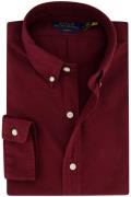 Overhemd Polo Ralph Lauren casual slim fit bordeaux effen katoen