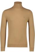 Tommy Hilfiger coltrui beige/bruin effen katoen