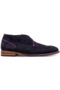 Floris van Bommel veterschoen blauw suede