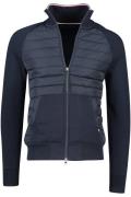 Tommy Hilfiger vest donkerblauw rits normale fit effen zonder capuchon