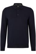 Hugo Boss polo normale fit donkerblauw effen