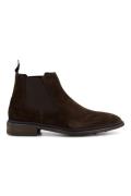 Floris van Bommel schoenen bruin effen suede