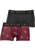 Katoenen Polo Ralph Lauren boxershorts 2-pack rood/grijs geprint
