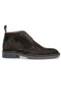 Floris van Bommel nette schoenen bruin effen leer suede hoog model