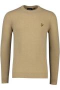 Lyle & Scott wollen trui ronde hals beige