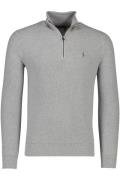 Polo Ralph Lauren katoenen trui half zip grijs normale fit