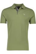 Barbour polo normale fit groen effen katoen