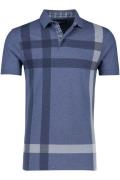 Barbour polo wijde fit blauw geruit katoen