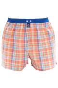 Mc Alson boxershort oranje blauw geruit katoen