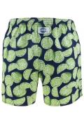 Boxershort geprint donkerblauw limoenen Deal katoen