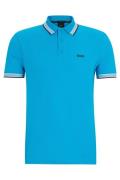 Hugo Boss polo Paddy normale fit blauw effen katoen