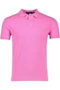 Polo Ralph Lauren casual korte mouwen polo slim fit roze effen katoen