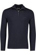 Gant normale fit trui half zip navy katoen