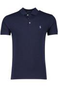 Polo Ralph Lauren polo slim fit donkerblauw effen katoen Stretch Mesh