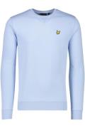 Lyle & Scott lichtblauwe sweater katoen ronde hals