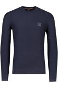 Hugo Boss trui donkerblauw 100% katoen ronde hals