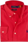 Polo Ralph Lauren casual overhemd normale fit rood effen katoen