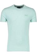 Ronde hals Superdry katoenen t-shirt lichtblauw gemeleerd