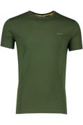 Gant t-shirt donkergroen effen katoen slim fit