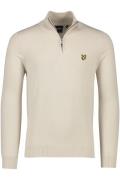 Beige Lyle & Scott katoenen trui half zip