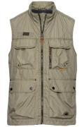 Camel Active bodywarmer groen wijde fit effen rits + knoop