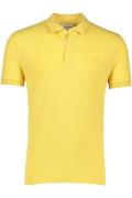 Lacoste casual poloshirt normale fit geel effen katoen Regular Fit