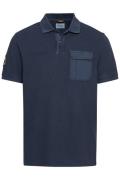 Camel Active poloshirt  wijde fit donkerblauw borstzak