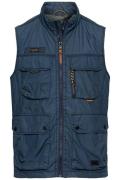 Camel Active bodywarmer wijde fit donkerblauw rits + knoop