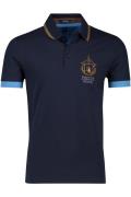 Regular fit donkerblauw Aeronautica Militare polo opdruk