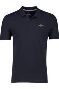 Aeronautica Militare katoenen 3-knoops polo donkerblauw