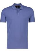 Katoenen Boss Pallas polo effen blauw wijde fit