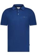 State of Art polo wijde fit helder blauw effen katoen