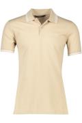 Airforce polo slim fit double stripe beige effen katoen