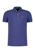 Katoenen New Zealand polo normale fit blauw