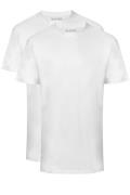 2-pack ronde hals Slater t-shirt effen katoen wit