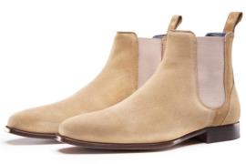 PERLIE Comfortabele Beige Chelsea Boots