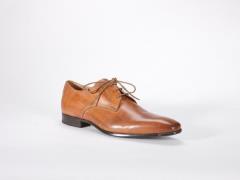 Giorgio 46998 Bruin kleurige leren veterschoen (05/Cognac)