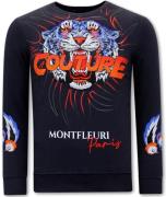 Montfleuri Sweater met print tiger couture